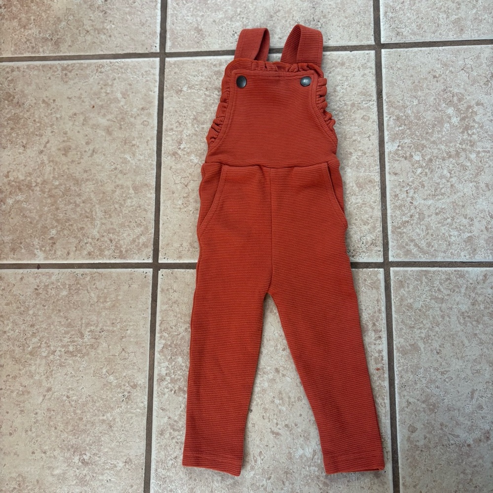 L’ovedbaby Overalls Corduroy Ruffle Overalls burnt Orange 9-12M Loved Baby